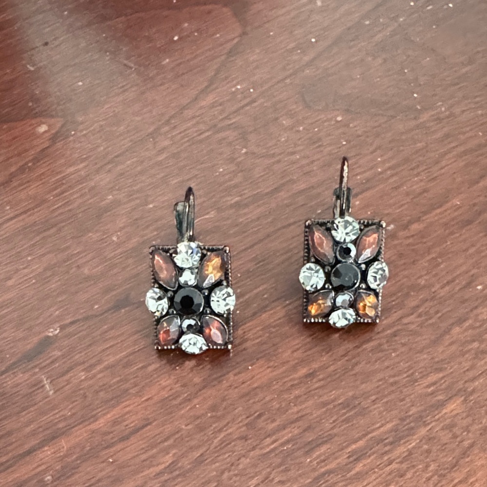 Elegant Black and Silver Earrings